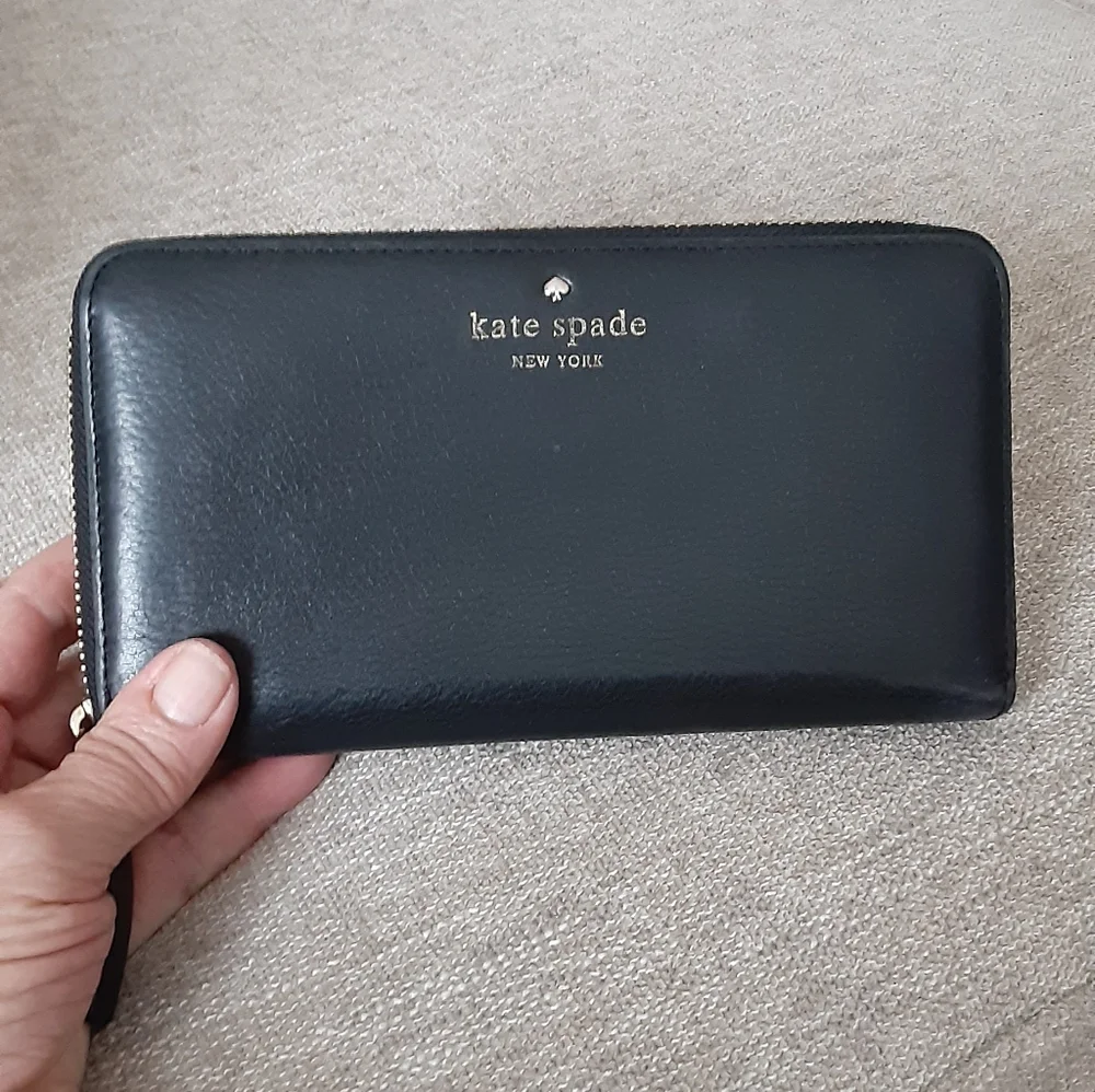 Kate Spade Black Zip-Around Wallet